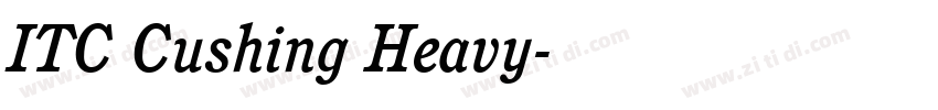 ITC Cushing Heavy字体转换